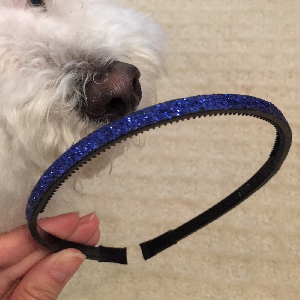 Blue sparkle headband